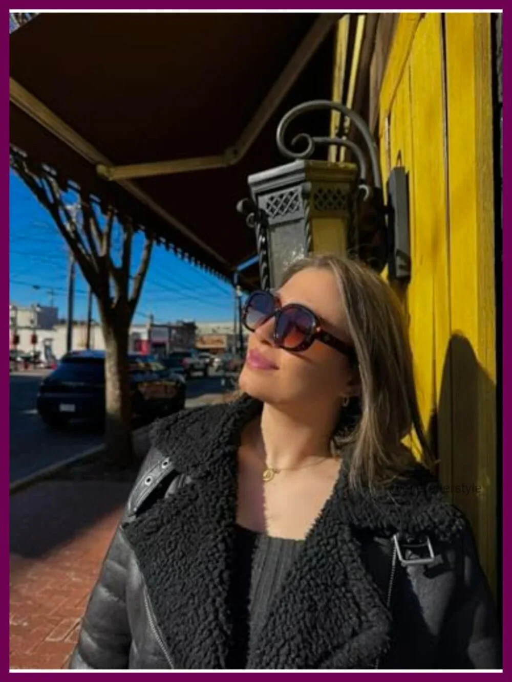 Oversized Square Sunglasses for Women TR90 Frame UV400 Blue Light Protection